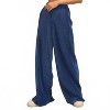 Women's Velvet Ribbed Wide Leg Pants - Main Strip S - 2 of 2