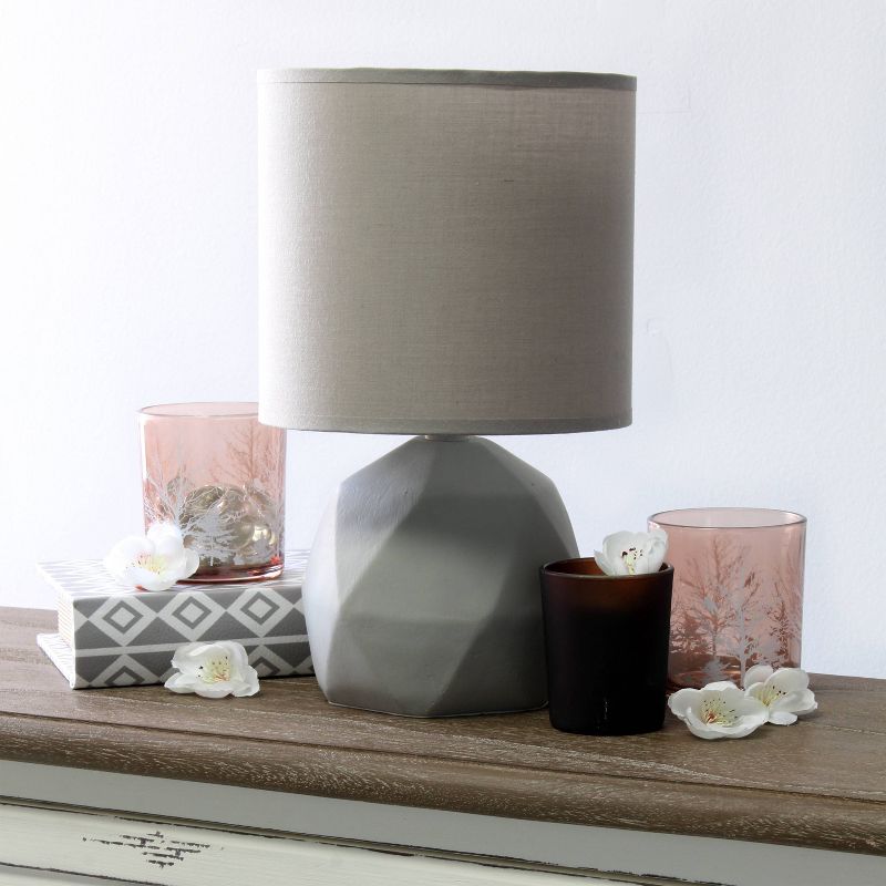 Geometric Concrete Lamp with Shade - Simple Designs, 3 of 7