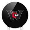Wesleyan University Secondary Logo Acrylic Cake Topper Party Decoration for Wedding Anniversary Birthday Graduation - 3 of 4
