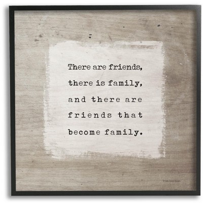 Stupell Industries Found Family Meaningful Friendship Framed Giclee Art
