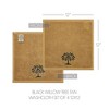 Black Willow Tree Tan Washcloth Set of 4 12x12 VHC Brands - 3 of 3