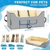 Elevated Dog Booster Car Seat for Small Dogs with Adjustable Straps Gray - 2 of 3