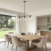 YANSUN 3-Light Black Linear Chandelier with Clear Glass Shades, Simple Industrial Hanging Light for Kitchen Island - 4 of 4