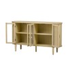 ACEPANO 60 in. W Wood Sideboard Cabinet with Storage, Glass Doors and Adjustable Shelves-Natural - 2 of 4