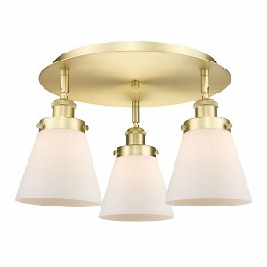 Cone - 3 Light Flush Mount In Art Deco Style-9.25 Inches Tall and 18 Inches Wide - 1 of 1
