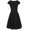 Women's Solid And Print V-neck Skater Dress - 2 of 3