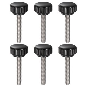 Unique Bargains Plastic Threaded Bolt Knurled Clamping Knob Thumb Screws 6 Pcs - 1 of 4