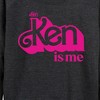 Women's - Barbie - Ken Is Me Lightweight French Terry Wide Neck Long Sleeve Shirt - 2 of 4