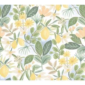 Rifle Paper Co. Amalfi Peel and Stick Wallpaper Soft White: Repositionable Vinyl, Floral Botanical, 28 Sq Ft Coverage - 1 of 4