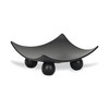 Cheung's Clyne Curved Black Wood Trays on Wood Orbs - Small - 3 of 4