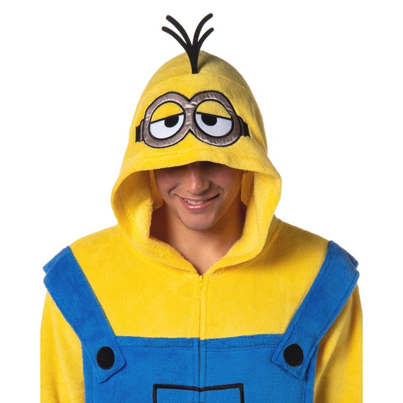 Despicable Me Men's Minions Costume Kigurumi Character Union Suit Outfit Yellow, 2 of 7
