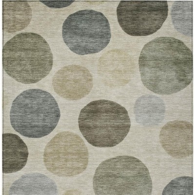HomeRoots 9' X 12' Taupe Beige And Ivory Geometric Washable Indoor Outdoor Area Rug