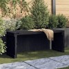 vidaXL Garden Bench Black Solid pine wood Large Extendable - 2 of 4