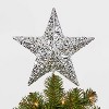 10in 20Light Sequin Wrapped Star Tree Topper Silver - Wondershop™ - image 2 of 3