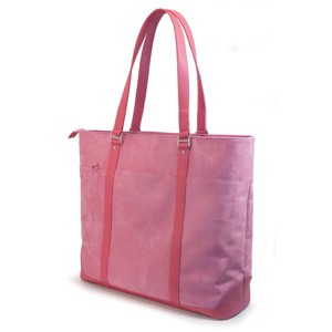 Mobile Edge Breast Cancer Awareness 17.3" Faux-Suede Tote - Pink - 1 of 4