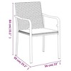 vidaXL Stylish Patio Chairs in Black Poly Rattan with Cushions, Comfort Design with Armrests - 4 of 4