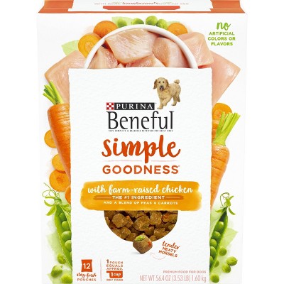 Purina Beneful Simple Goodness with Farm-Raised Chicken Adult Premium Dry Dog Food - 12 ct Box