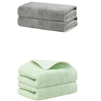 REGALWOVEN Cotton Absorbent Soft Bath Hand Cloths Towels 2 Piece Sets