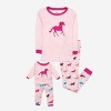 Leveret Girls Cotton Pajamas with Matching Doll Outfit – 2 Pack – Horse & Flamingo - 4 of 4