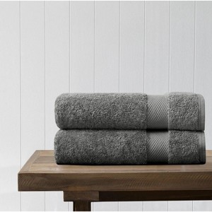 Delara 100% Organic Cotton Soft, Quick Dry & Ultra-Absorbent Hand Towel (Pack of 2) - 1 of 4
