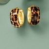 Ross-Simons Italian Leopard-Print Enamel Hoop Earrings in 18kt Gold Over Sterling - 3 of 4