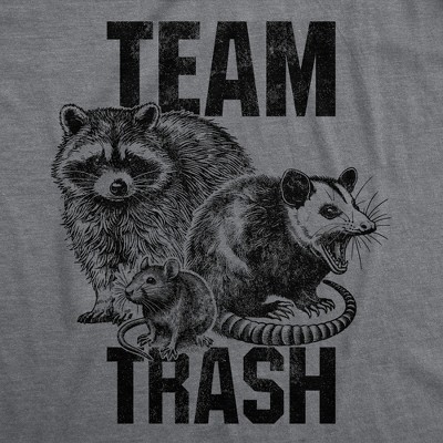Мужские футболки Crazy Dog T-Shirts, Inc. Mens Funny T Shirts Team Trash Sarcastic Raccoon Graphic Novelty Tee For Men - Crazy Dog Men's T Shirt for Animal Lovers Dark Grey XL — фото 2