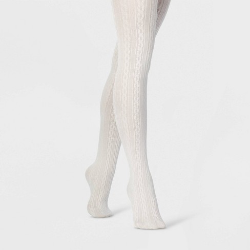 Gipsy Fine Cable Knit Tights In Cream | craft-ivf.com