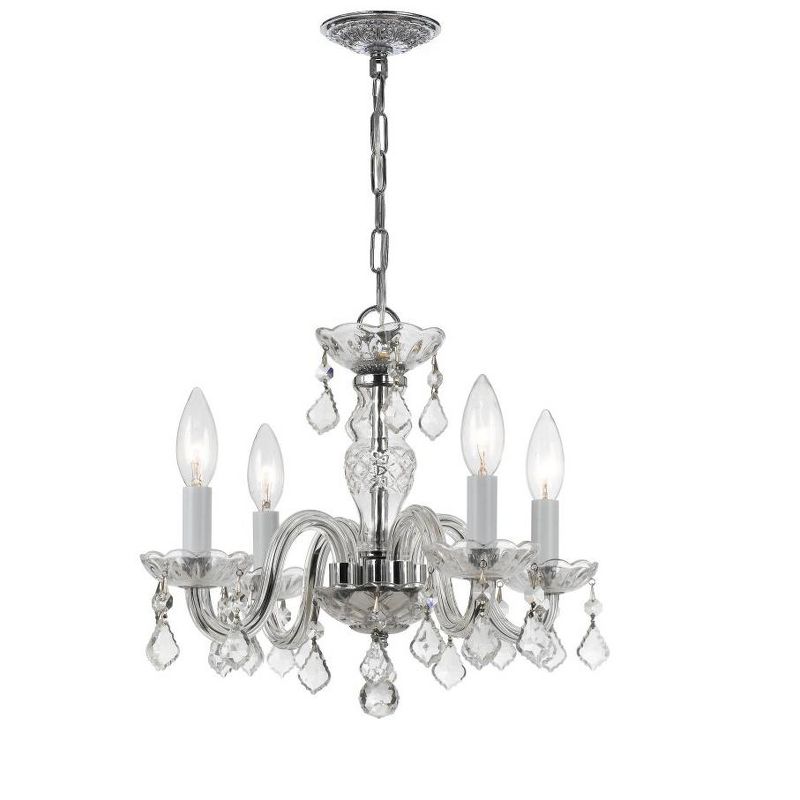 Crystorama Lighting Traditional Crystal 4 - Light Chandelier in  Polished Chrome, 1 of 2