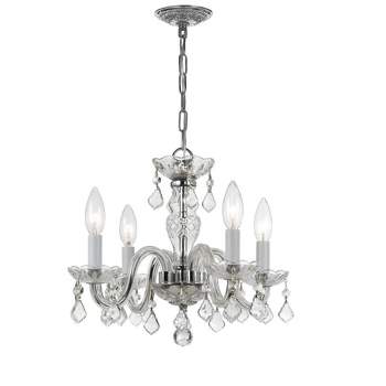 Crystorama Lighting Traditional Crystal 4 - Light Chandelier in  Polished Chrome
