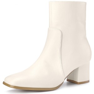 Perphy Women's Square Toe Zipper Block Heel Ankle Boots - 1 of 4