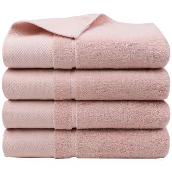 PiccoCasa Hand Towel Set Soft 100% Combed Cotton Luxury Towels Highly  Absorbent Bath Towel Misty Rose 6pcs
