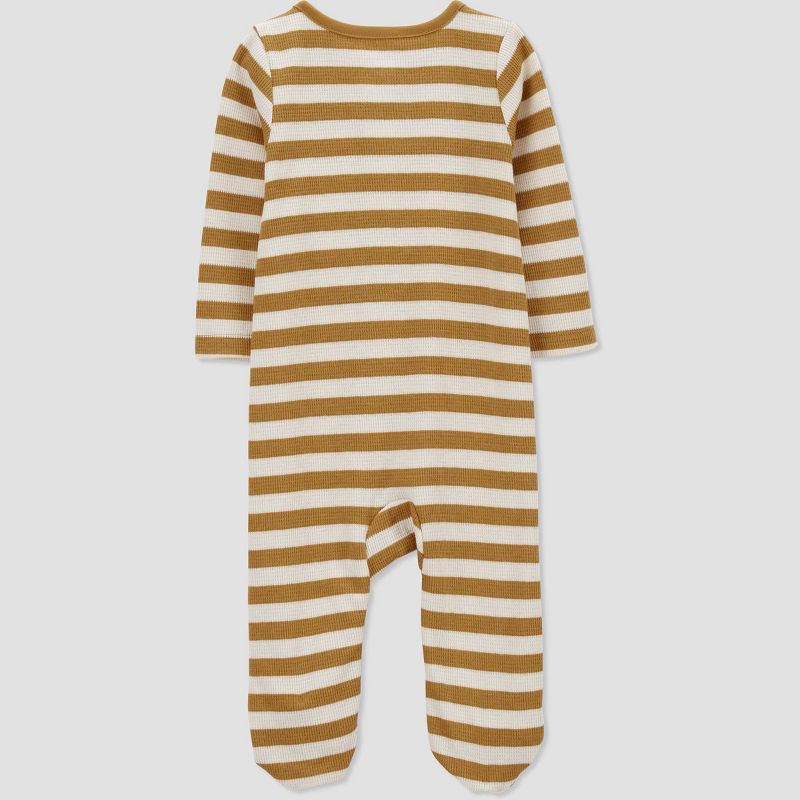 Carter&#39;s Just One You&#174;️ Baby Boys&#39; Striped Lion Footed Pajama - Brown/White, 2 of 5