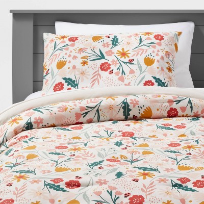 Cute Floral Duvet Cover Set Fresh Flower Boho Bedding Set