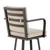 PAGED Patio Dining Chairs Aluminum Frame Swivel Outdoor Chair with Cushions for Poolside, Balcony - 3 of 4