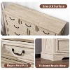 Dyonery Farmhouse 9 Drawers Dresser for Bedroom, 52" Wide Rustic Wood Chest of Drawers with Metal Handles,Modern Dresser TV Stand,White - 3 of 4