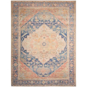 Nourison Vintage Washables Medallion Traditional Indoor Non-Slip Flatweave Rug - 1 of 4