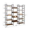 5 Tier Bookshelf Bookcases for Book Display Modern Minimalist Storage Display Shelf for Bedroom Living Room Home Office Rusty - 3 of 4