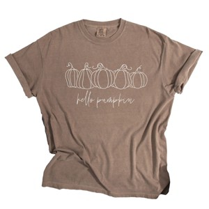Simply Sage Market Hand Drawn Hello Pumpkin Garment Dyed Tee - 1 of 4