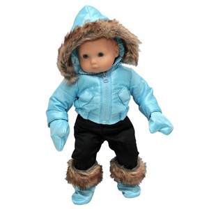 The Queen's Treasures 15 Inch Baby Doll Clothes Complete Blue Snow Suit - 1 of 4