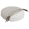15" x 15" x 2" Montlake Fadesafe Round Patio Dining Seat Cushion Set - Heather Gray - Classic Accessories: - 3 of 4