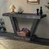 Vintage Distressed Wood Entryway Console Table, 60" Rectangular Double-Tier Open Storage Table for Hallway or Living Room-Coolbibila - 3 of 4
