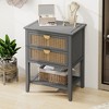 Bella Depot 22.05''W Dresser,Side Table with 2 Drawers,End table,Suitable for bedroom, living room - 3 of 4