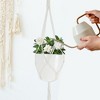 Unique Bargains Macrame Plant Hanger Woven Cotton Indoor Outdoor Decorative - 3 of 4