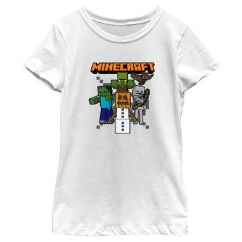Girl's Minecraft Halloween Creeper and Mobs T-Shirt