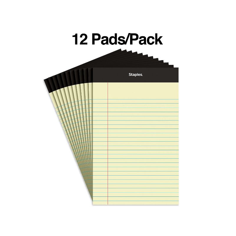 MyOfficeInnovations Notepads 5" x 8" Narrow Canary 50 Sheets/Pad 12 Pads/Pack (26829) 163832, 2 of 9