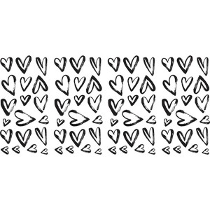 Sketchy Hearts Wall Decal Black - RoomMates: Vinyl Self-Adhesive Modern Decor, 76pc - 1 of 4