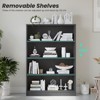 PAGED Bookshelf Wood Display Bookcase Modern Minimalist Open Storage Shelves with Adjustable Shelves for Home Office, Study - 3 of 4