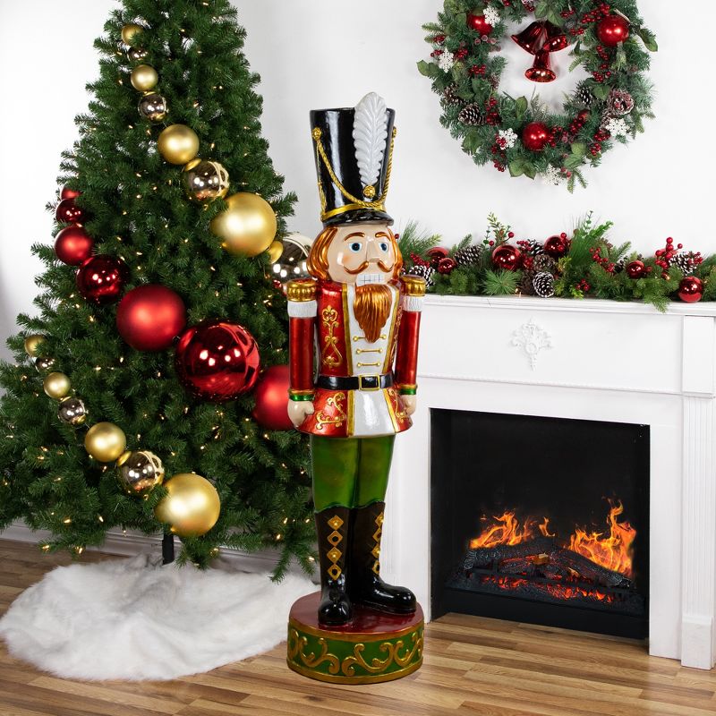 Northlight Commercial Christmas Nutcracker Soldier with Decorative Base - 5.25' - Red and Green, 2 of 7