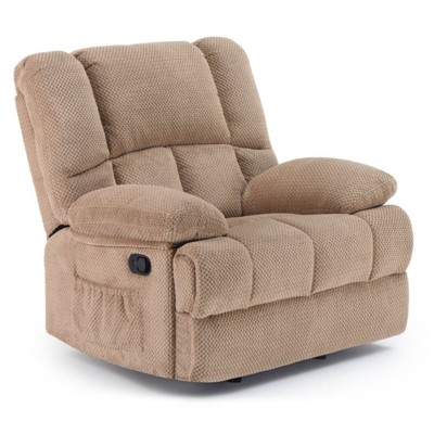 FURNIinspire Sofas Small Recliner Sofas for Living Room Chair for Adults, Living Room Recliner Adjustable Sofas for Home, Brown,40.1"*38.2"*40.6"