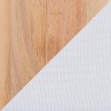 LumiSource Cylinder Ash 27" Contemporary Wood Table Lamp Ash Wood, Antique Brass, and White Linen - 4 of 4